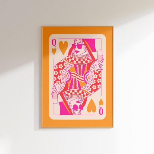 Queen Of Hearts Playing Card Poster