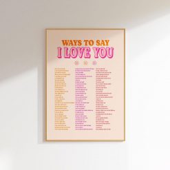 Ways To Say I Love You Preppy Poster