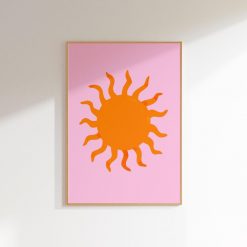 Sun Wall Art Girly Prints Cute Wall Poster