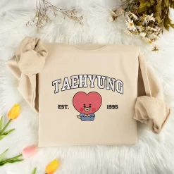 BTS/BT21 Member Group Embroidered Sweatshirt – Gift For Army Fandom