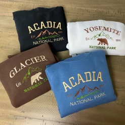 Custom Your National Park Embroidered Sweatshirt, Hoodie, T-shirt