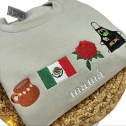 Mexico MaMa Embroidered Sweatshirt, Hoodie, T-Shirt