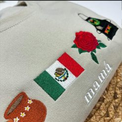 Mexico MaMa Embroidered Sweatshirt Hoodie TShirt