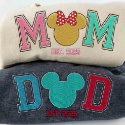 Mom & Dad Mickey Mouse Embroidered Sweatshirt