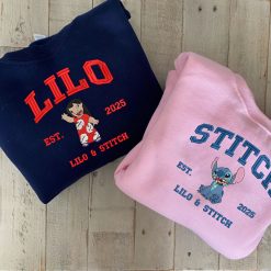 Lilo & Stitch Matching Embroidered Sweatshirt, Hoodie, T shirt3