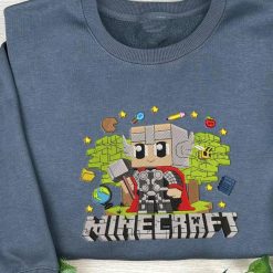 Thor Avengers MineCrafts Embroidered Sweatshirt, Hoodie, T shirt3