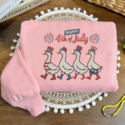 Adorable Silly Goose 4th of July Embroidered Sweatshirt, Hoodie, T shirt2