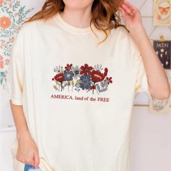 America Land of the Free Independence Day Embroidered Sweatshirt, Hoodie, T shirt5