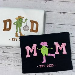 Dad & Mom Cowboy & Cowgirl Parent Embroidered Sweatshirt, Hoodie, T-shirt