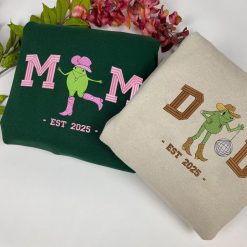 Dad & Mom Cowboy & Cowgirl Parent Embroidered Sweatshirt, Hoodie, T-shirt