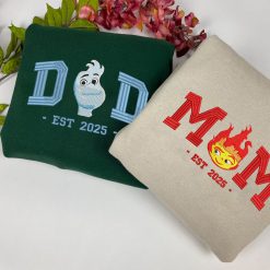 Dad & Mom Elemental Embroidered Sweatshirt, Hoodie, T-shirt