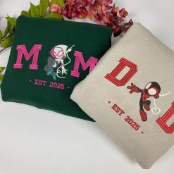 Dad & Mom Spiderman Matching Spider Embroidered Sweatshirt, Hoodie, T shirt1