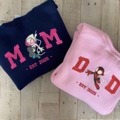 Dad & Mom Spiderman Matching Spider Embroidered Sweatshirt, Hoodie, T shirt2