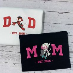 Dad & Mom Spiderman Matching Spider Embroidered Sweatshirt, Hoodie, T shirt3