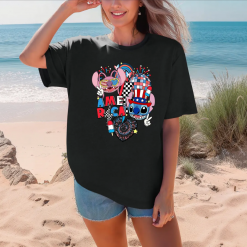 Disney Stitch 4th of July Embroidered Sweatshirt, Hoodie, T shirt2