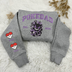 Gengar PokeDad Custom Embroidered Sweatshirt, Hoodie, T shirt2