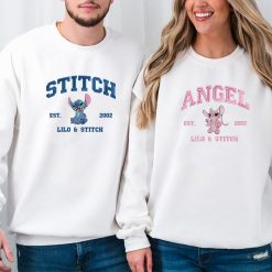 Lilo & Stitch Characters Embroidered Sweatshirt, Hoodie, T shirt5