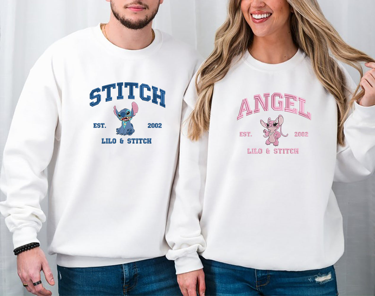 Lilo & Stitch Characters Embroidered Sweatshirt, Hoodie, T-shirt Lilo & Stitch Characters Embroidered Sweatshirt, Hoodie, T-shirt