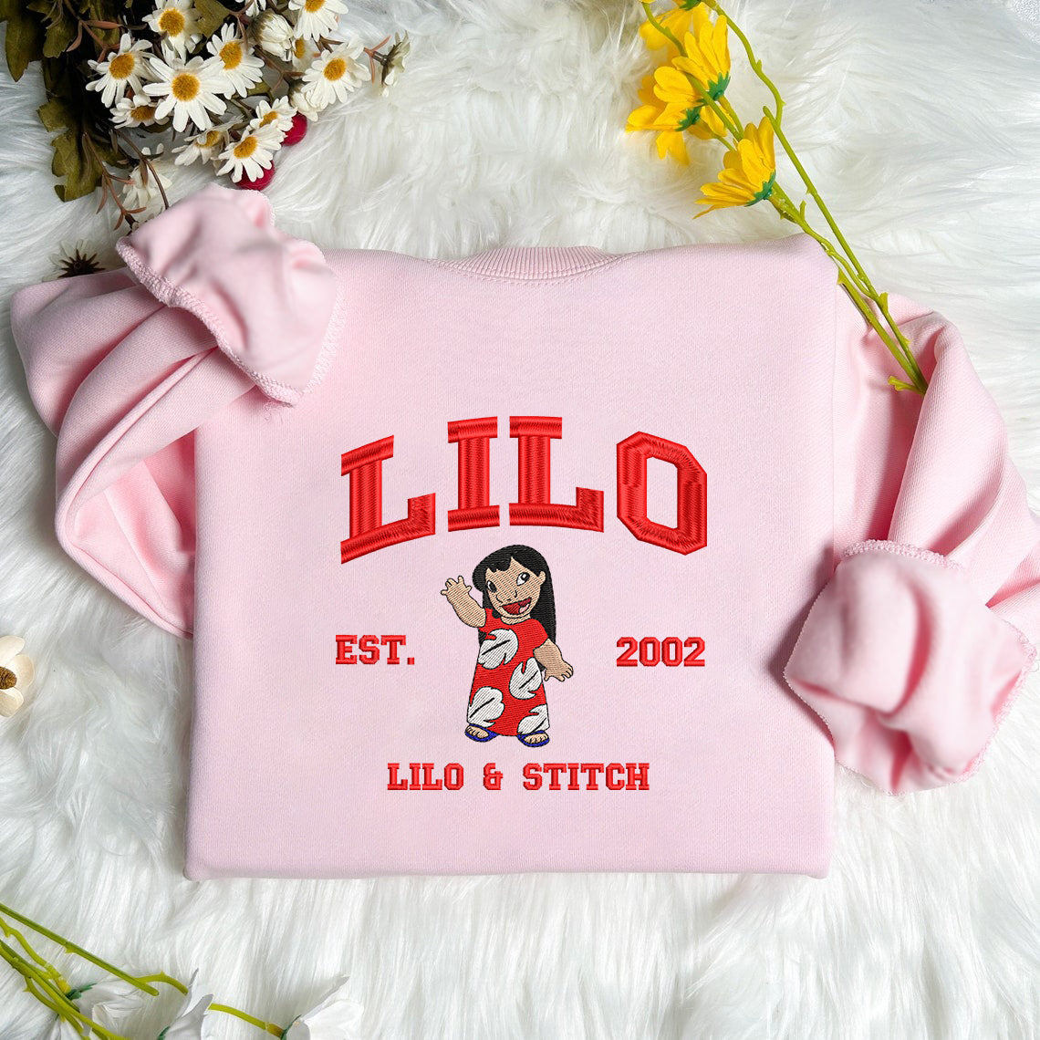 Lilo & Stitch Characters Embroidered Sweatshirt, Hoodie, T-shirt Lilo & Stitch Characters Embroidered Sweatshirt, Hoodie, T-shirt