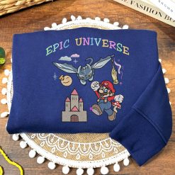 Mario Epic Universe Embroidered Sweatshirt, Hoodie, T-shirt