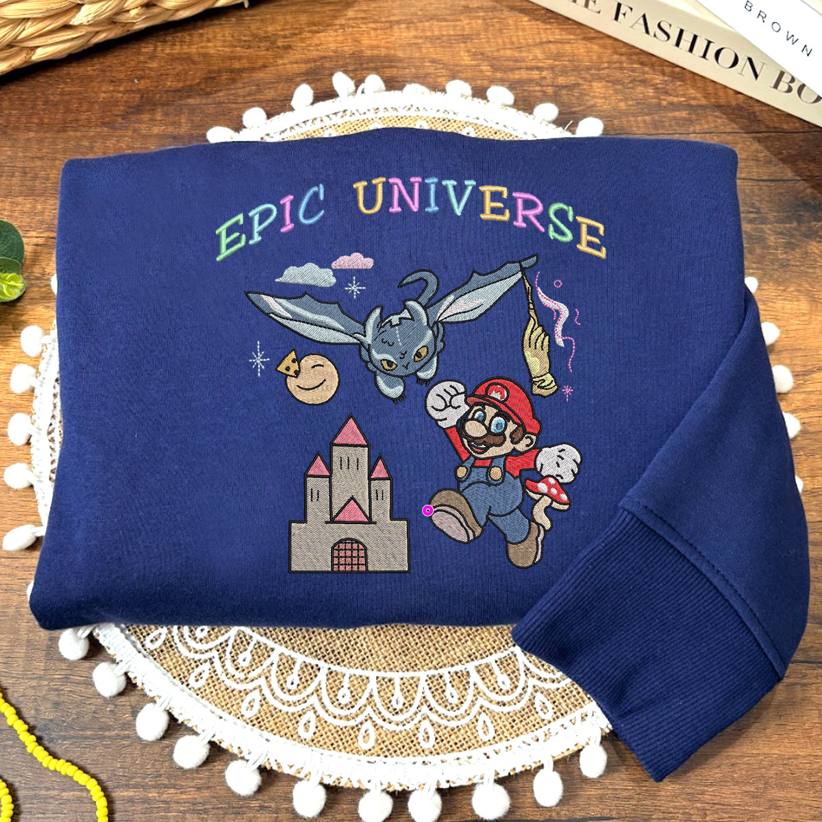 Mario Epic Universe Embroidered Sweatshirt, Hoodie, T-shirt Mario Epic Universe Embroidered Sweatshirt, Hoodie, T-shirt