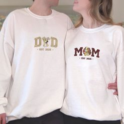 Mom & Dad Personalized Family Embroidered Sweatshirt, Hoodie, T shirt5