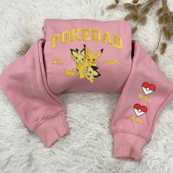 Pikachu PokeDad Custom Embroidered Sweatshirt, Hoodie, T shirt3