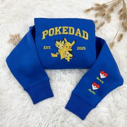 Pikachu PokeDad Custom Embroidered Sweatshirt, Hoodie, T shirt5
