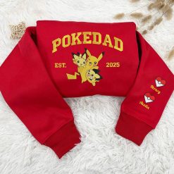 PokeDad Pokemon Characters Embroidered Sweatshirt, Hoodie, T shirt6