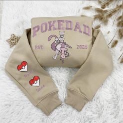 PokeDad Pokemon Characters Embroidered Sweatshirt, Hoodie, T shirt7