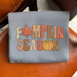Pumpkin Season Cozy Autumn Embroidered Sweatshirt, Hoodie, T-shirt