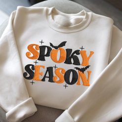 Spooky Season Halloween Embroidered Sweatshirt, Hoodie, T-shirt