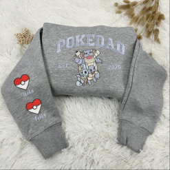 Squirtle PokeDad Custom Embroidered Sweatshirt, Hoodie, T shirt3