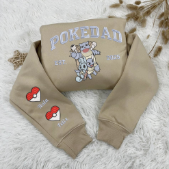 Squirtle PokeDad Custom Embroidered Sweatshirt, Hoodie, T shirt5