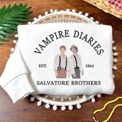 The Vampire Diaries Salvatore Brothers Embroidered Sweatshirt, Hoodie, T shirt1