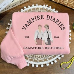 The Vampire Diaries Salvatore Brothers Embroidered Sweatshirt, Hoodie, T-shirt