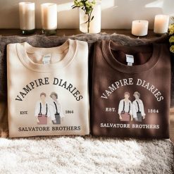 The Vampire Diaries Salvatore Brothers Embroidered Sweatshirt, Hoodie, T shirt3