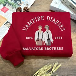 The Vampire Diaries Salvatore Brothers Embroidered Sweatshirt, Hoodie, T-shirt