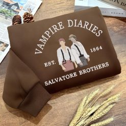 The Vampire Diaries Salvatore Brothers Embroidered Sweatshirt, Hoodie, T shirt6