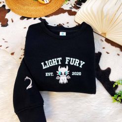 Toothless & Light Fury Couple Embroidered Sweatshirt, Hoodie, T shirt3