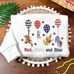 Winnie the Pooh Patriotic Independence Day Embroidered Sweatshirt, Hoodie, T-shirt