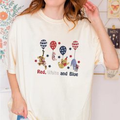 Winnie the Pooh Patriotic Independence Day Embroidered Sweatshirt, Hoodie, T shirt3