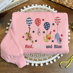 Winnie the Pooh Patriotic Independence Day Embroidered Sweatshirt, Hoodie, T shirt6