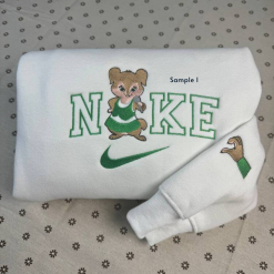 Alvin And The Chipmunks Theodore And Eleanor Couple Nike Embroidered Sweatshirts, Nike Matching Embroidery (3)
