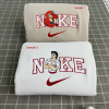Sitch And Angel Disney Nike Embroidered Sweatshirts, Nike Couple Embroidery