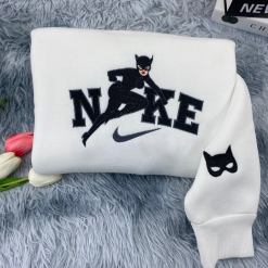Batman And Catwoman Nike Couple Embroidered Sweatshirts, Hoodie, T shirt