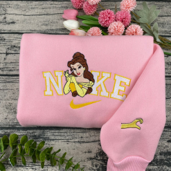 Belle And Beast Nike Embroidered Sweatshirts, Nike Matching Embroidered Hoodies