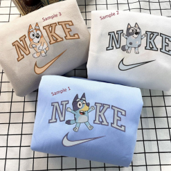 Bluey Bingo Muffin Nike Embroidered Sweatshirts, Nike Matching Embroidery