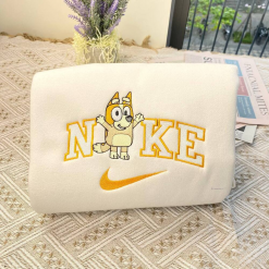 Bluey Family Nike Embroidered Sweatshirts, Gift For Mom, Gift For Dad, Bluey Nike Embroidery (2)