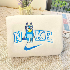 Bluey Family Nike Embroidered Sweatshirts, Gift For Mom, Gift For Dad, Bluey Nike Embroidery (3)